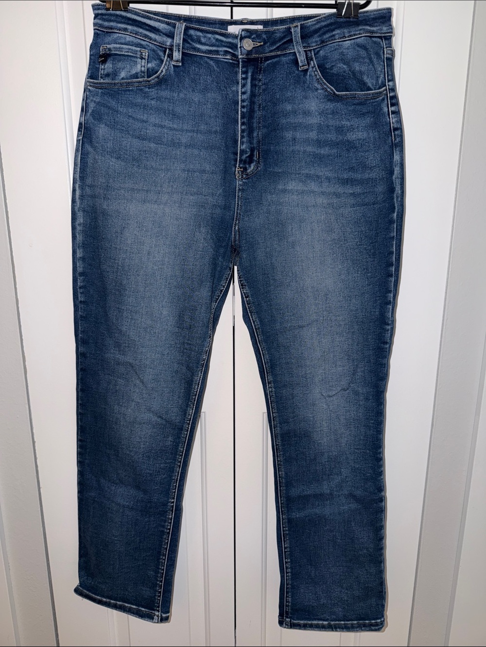 KanCan Women's Medium Blue Straight Leg Jeans